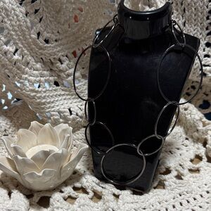 Black Oversized Link Necklace - Women Jewelry